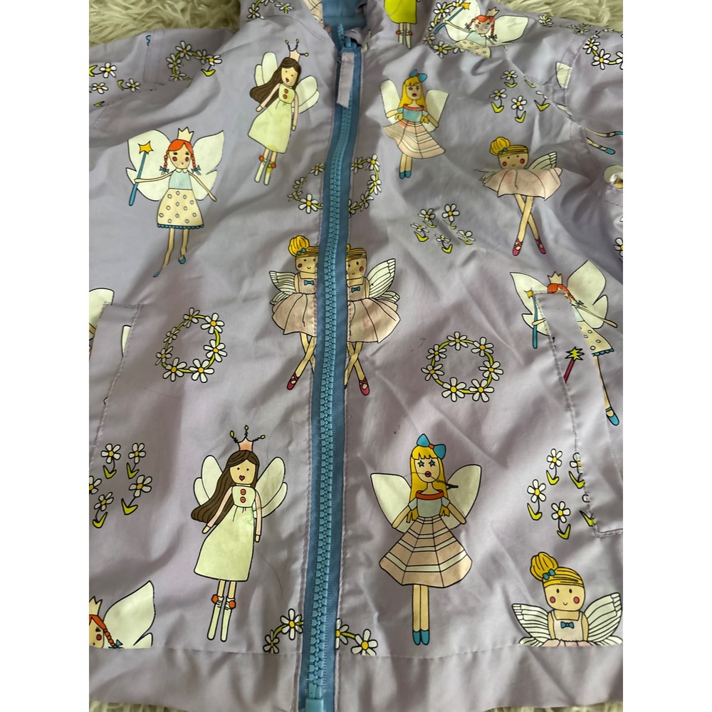Holly &‎ Beau Girls Fairy Print Hooded Raincoat Age 2 Lavender Blue - Picture 2 of 7